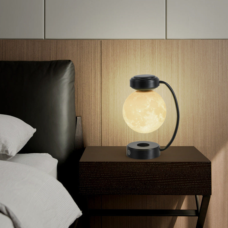 Lámpara de noche LED 3D con forma de luna.