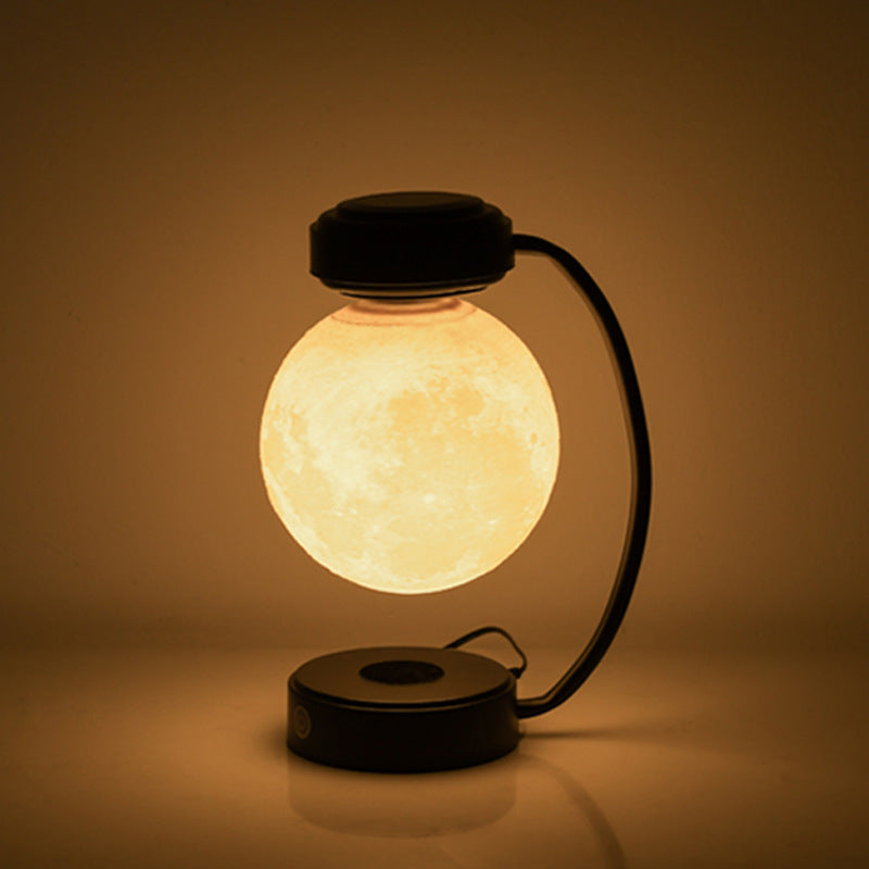 Lámpara de noche LED 3D con forma de luna.