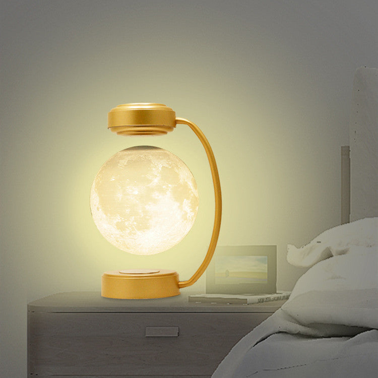 Lámpara de noche LED 3D con forma de luna.